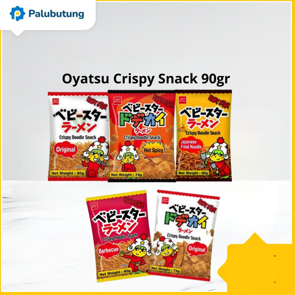 

PALUBUTUNG - Oyatsu Crispy Noodle 90gr Original, Spicy, Fried Noodle, Wide Original.