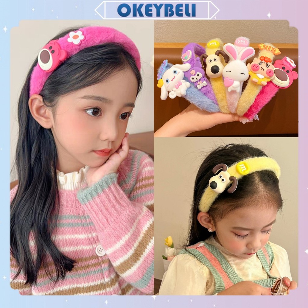 •OKEY BELI•BD1921 Bando Wanita Korea Motif Boneka Kartun 3D Bandana Aksesoris Rambut Kepala Fashion