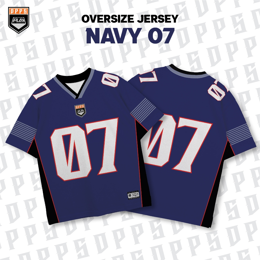 Don't Play Play -  NFL OVERSIZE BLUEBLACK 07 Casual Unisex Streetwear Jersey Premium S - XXL