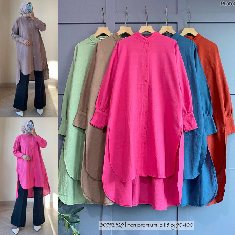 tunik linen premium
