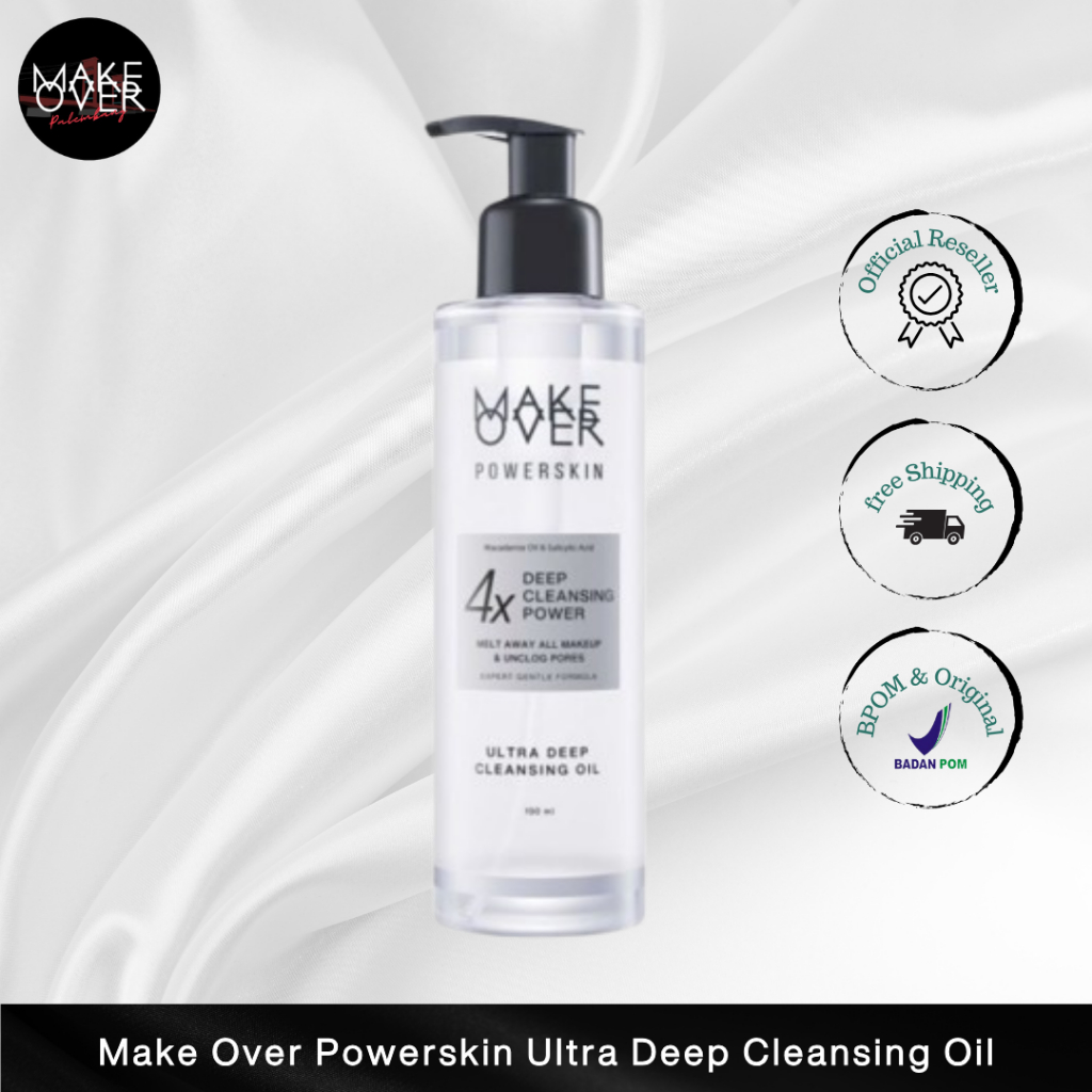 Make Over Powerskin Ultra Deep Cleansing Oil 190 ml Salicylic Acid Deep Cleaning Cleanser mengangkat