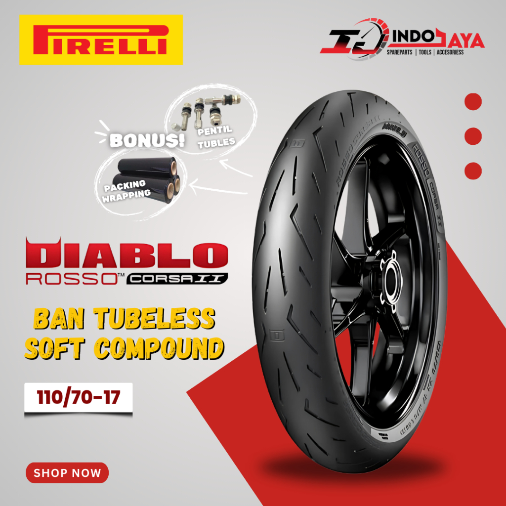 [READY COD] BAN PIRELLI DIABLO ROSSO CORSA 2 ( 110/70-17 ) SOFT COMPOUND RING 17 / BAN BALAP SOFT CO