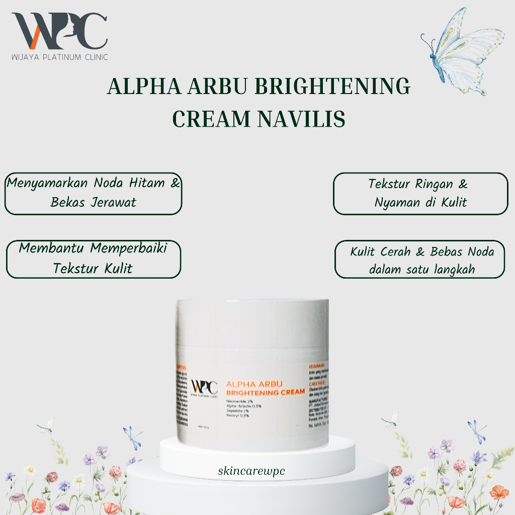 WPC Alpha Arbu Brightening Cream - Cream Pencerah wajah