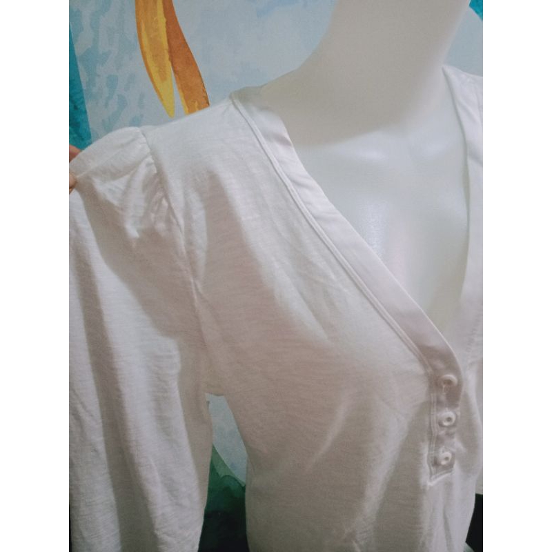 blouse atasan wanita warna putih sisa ekspor murah branded