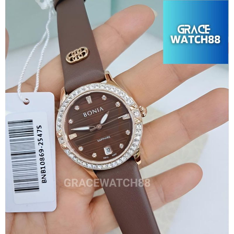 Jam Tangan Wanita Bonia BNB10869-2547S Jam Tangan Wanita Bonia Kaca Sapphire Original Bonia Terbaru 