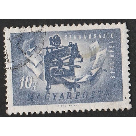 

A 11342 SATU BUAH PRANGKO HONGARIA NOMINAL 10 FORINT TEMA SATU ABAD MESIN CETAK 1848-1948 DENGAN KONDISI SUDAH ADA CAP