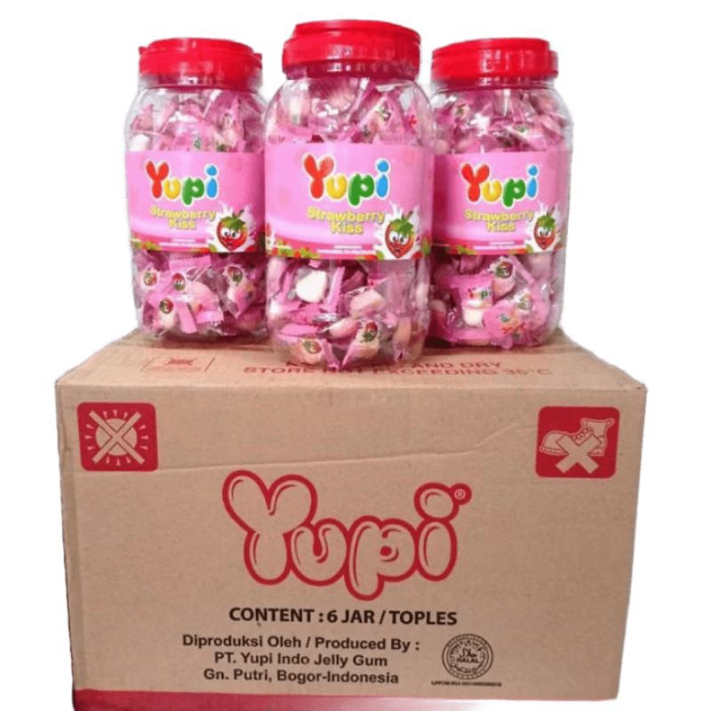 

Permen yupi strawberry kiss toples
