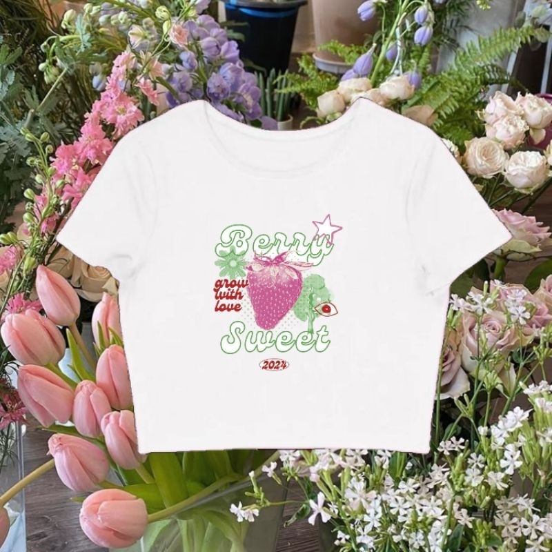 Sweet Berry Crop Top Tee