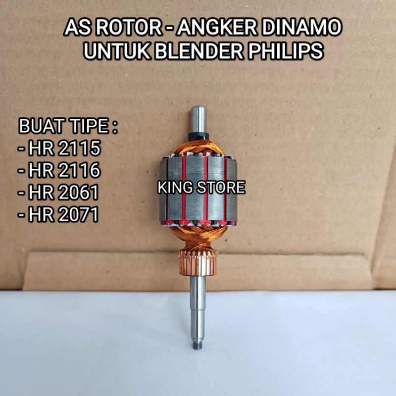 AS ROTOR DINAMO PHILIPS - ANGKER BLENDER PHILIPS HR 2115 HR 2116 HR 2061 HR 2071