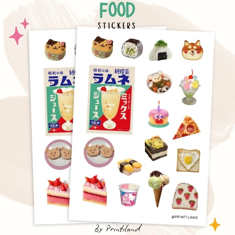 

Stiker Food Japan, Japanese Sticker Sheet, Aesthetic Journaling Scrapbook Deco Dekorasi