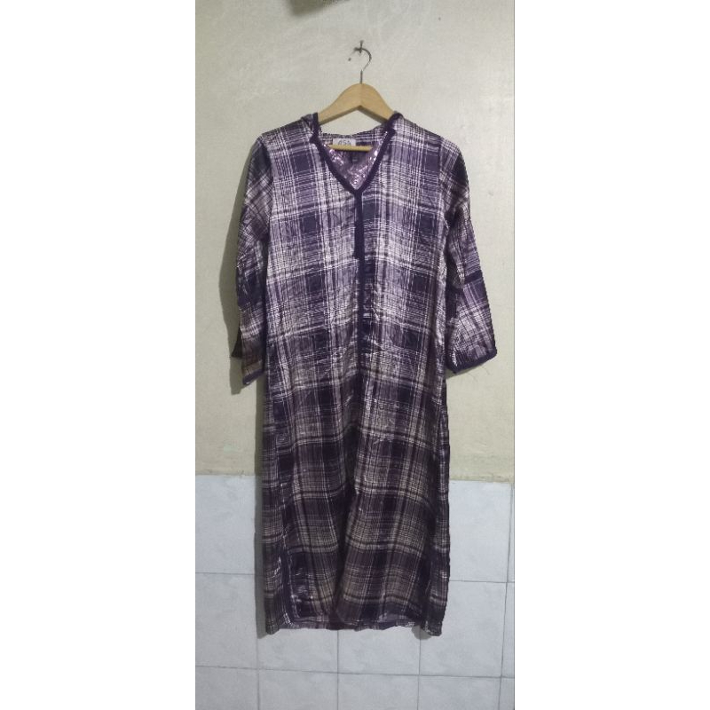 Gamis Ungu Hoodie Bekas Pakaian Wanita Preloved
