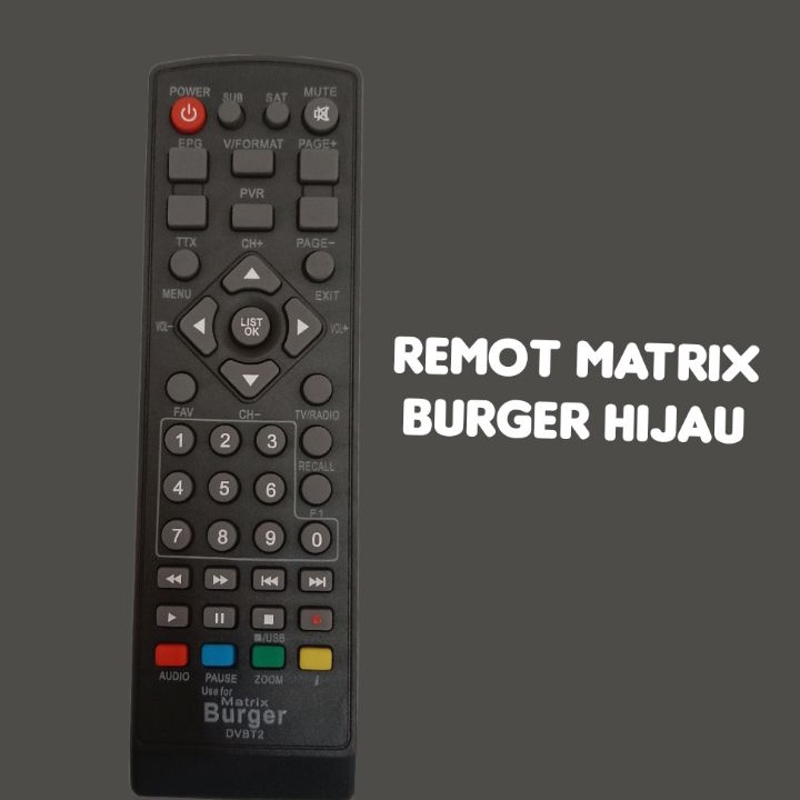 Gratis REMOTE STB MATRIX BURGER HIJAU