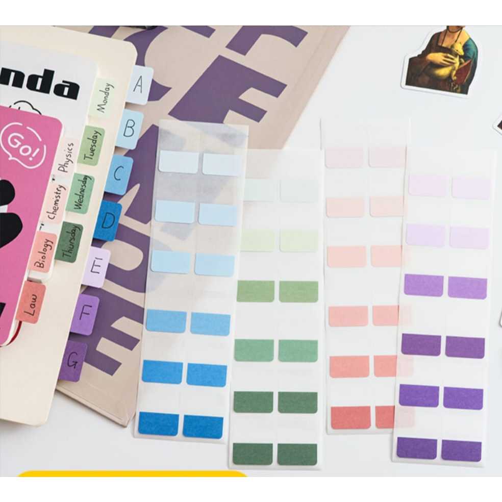 

BOOKMARKER INDEX STICKY NOTE Bisa ditulis bahan PET warna Macaron Retro