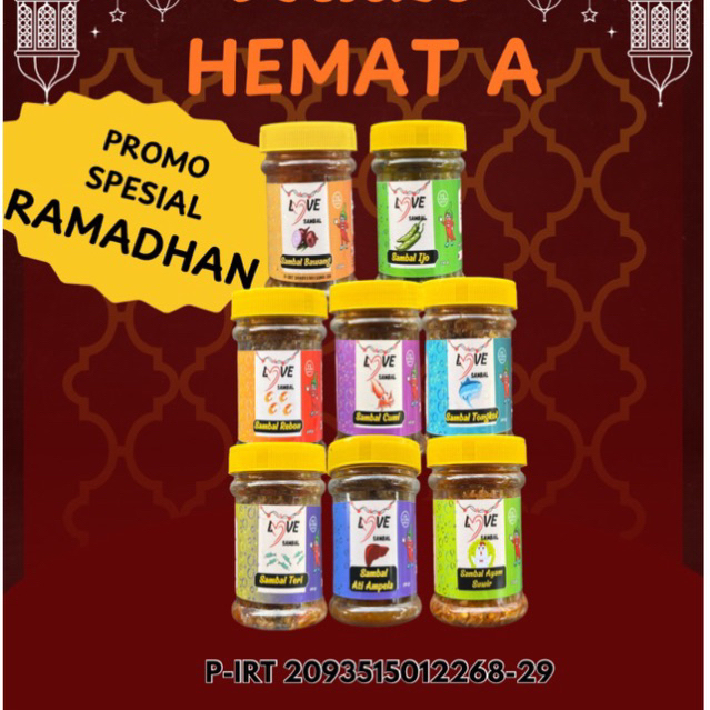 

Sambal Cumi, bawang, tongkol, ayam suwir, rebon, teri medan, ati ampela, cabe ijo