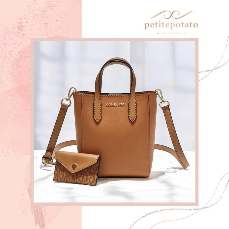 TAS BRANDED WANITA MICHAEL KORS VINCENT XS CROSSBODY WITH COIN / CARD WALLET / POUCH ATTACHED