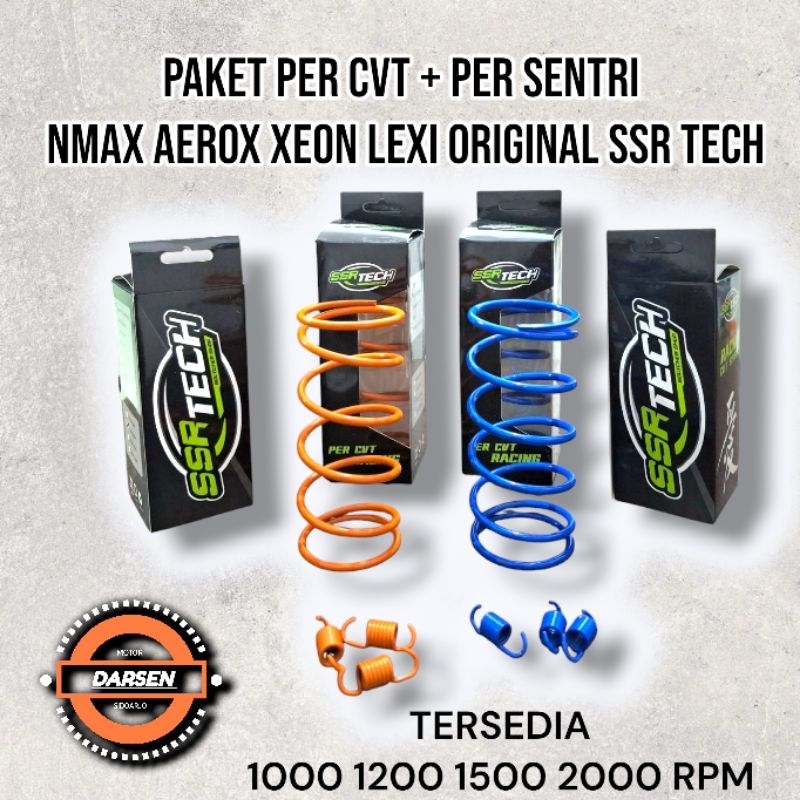SSR - SEPAKET PER CVT DAN PER SENTRI NMAX AEROX MAXI YAMAHA 1000 1200 1500RPM ORIGINAL SSR TECH