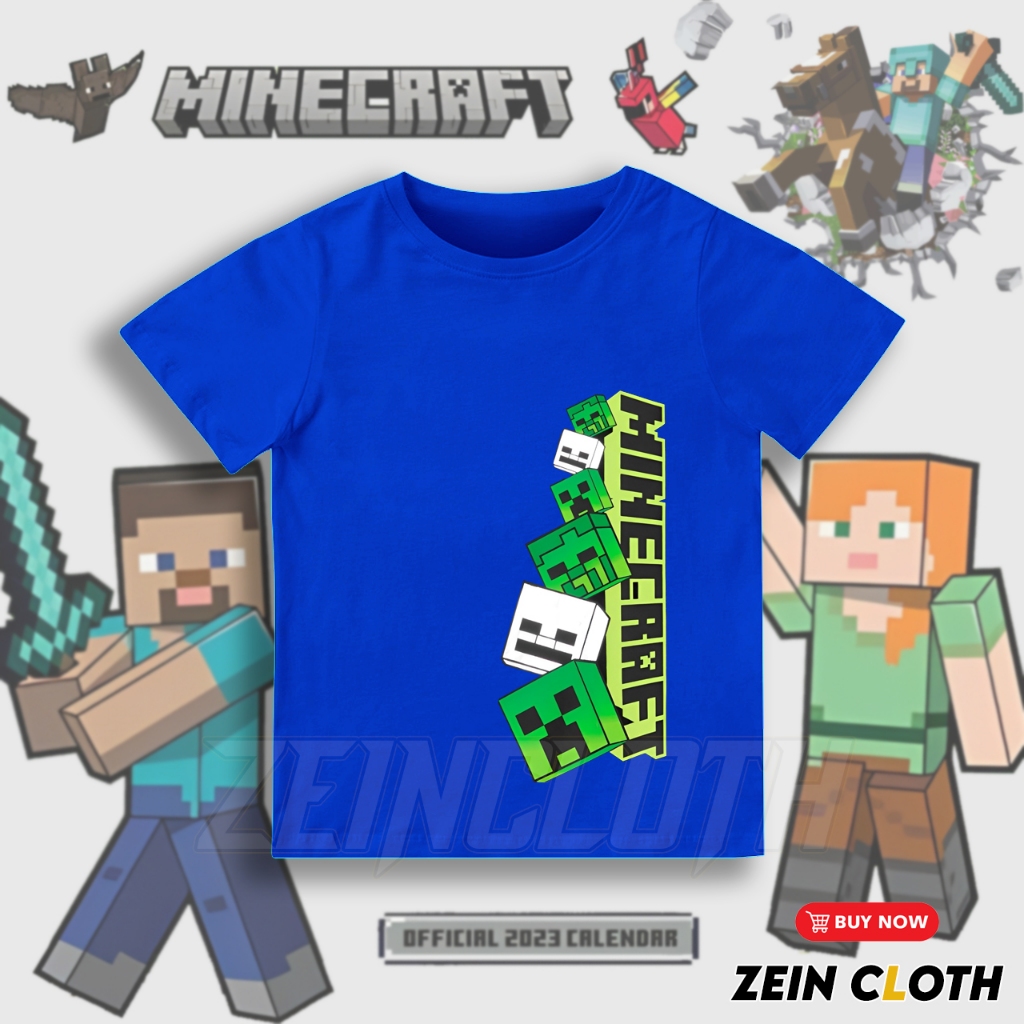 Baju Kaos Minecraft Anak / Kaos Anak Minecraft