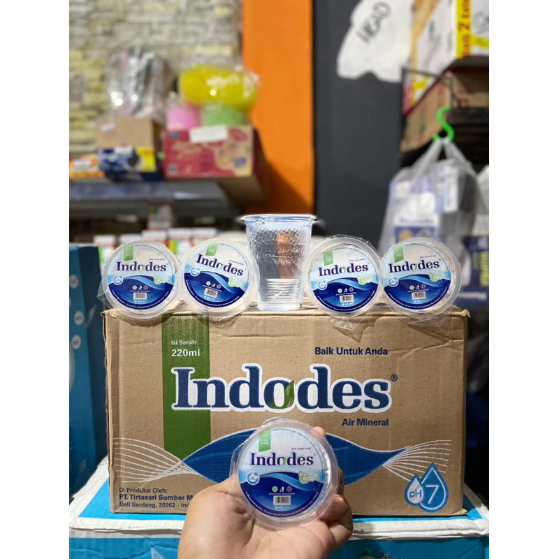

1 DUS AIR MINERAL INDODES CUP 220 ML INDODES BOTOL 600 ML 1.5 LITER. BAIK UNTUK ANDA. pH 7. 100% BARU BERSEGEL SNI HALAL ORI INDODES.