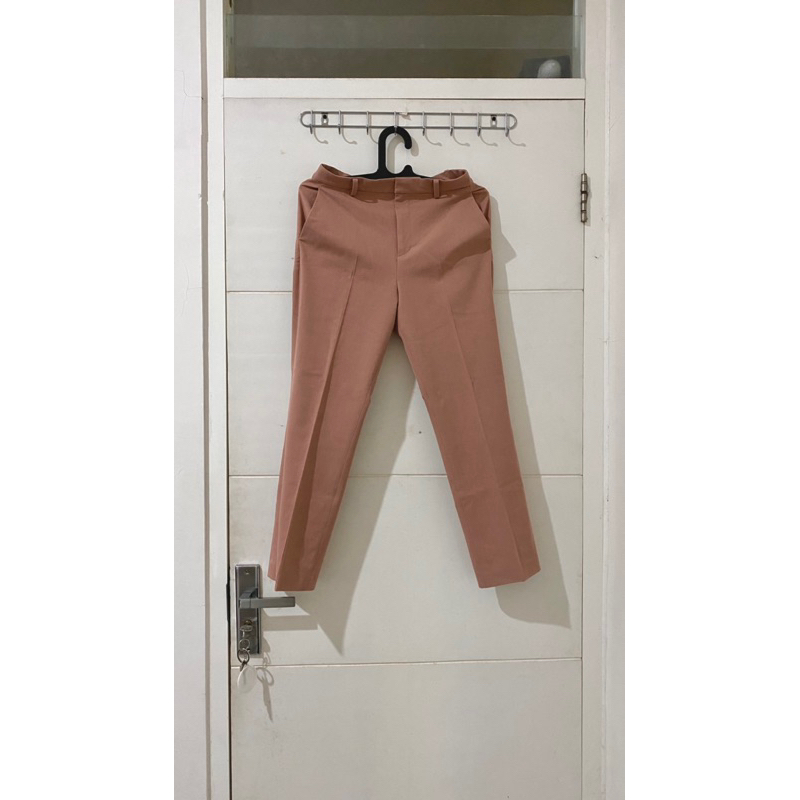 Celana Ankle Uniqlo Stretch korean style Celana formal kerja kuliah bahan chino