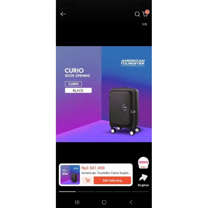 Koper american tourister curio black