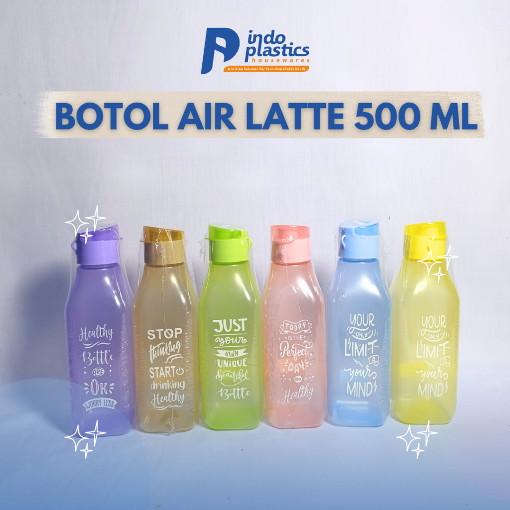 Botol/Wadah Flip Air Latte 500 ML Viola/Botol Minum Murah/Souvenir Ulang Tahun