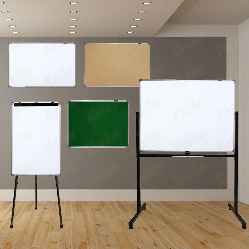 

Papan Tulis Whiteboard / White Board Standing NON Magnetik Double Face Keiko 120 x 200 cm