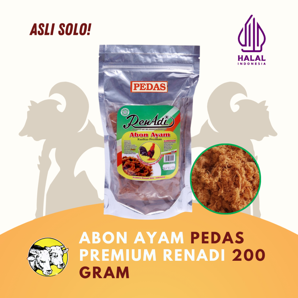 

Abon Ayam Renadi Solo Premium 200g Pedas