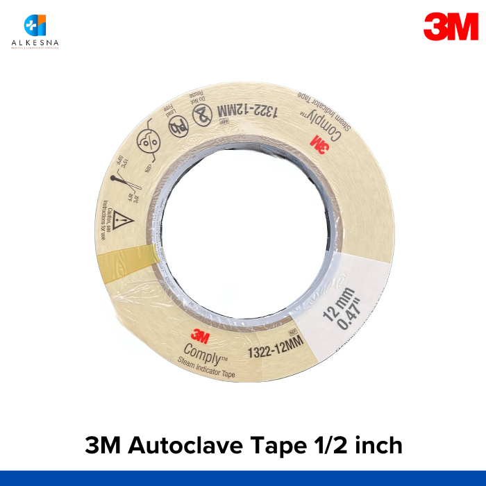 Pita Autoclave Tape 3M 1322 1/2 inch 12 mm