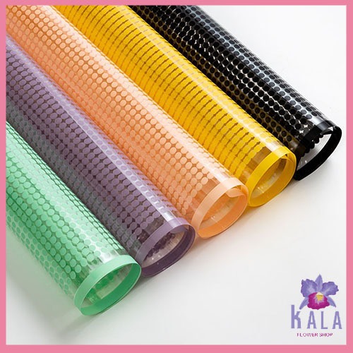 

20 Lembar Kertas buket bunga polkadot cellophane transparan KB6189