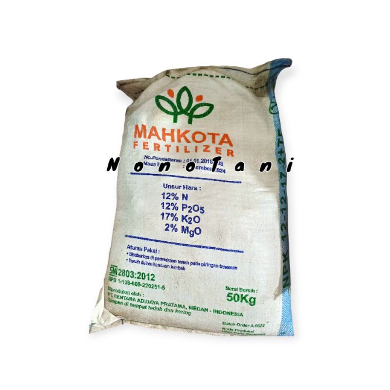 Pupuk NPK 12-12-17+TE Mahkota Kemasan Karung 50Kg
