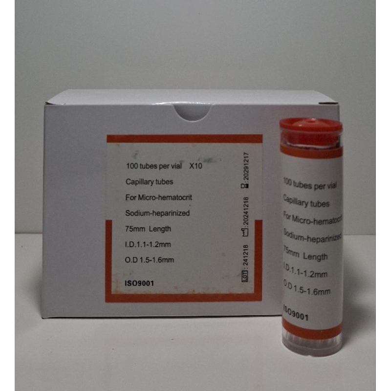 tabung pipa kapiler hematokrit / micro hematocrit / tabung  hematokrit micro kapiler / hematokrit tu