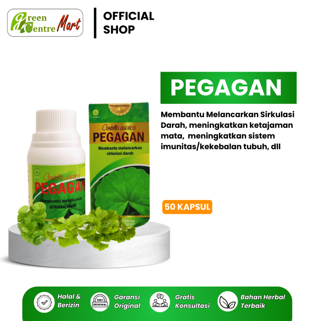 

KAPSUL PEGAGAN / PENINGKAT FUNGSI OTAK DAYA INGAT / HERBAL KAPSUL PEGAGAN / PELANCAR DARAH