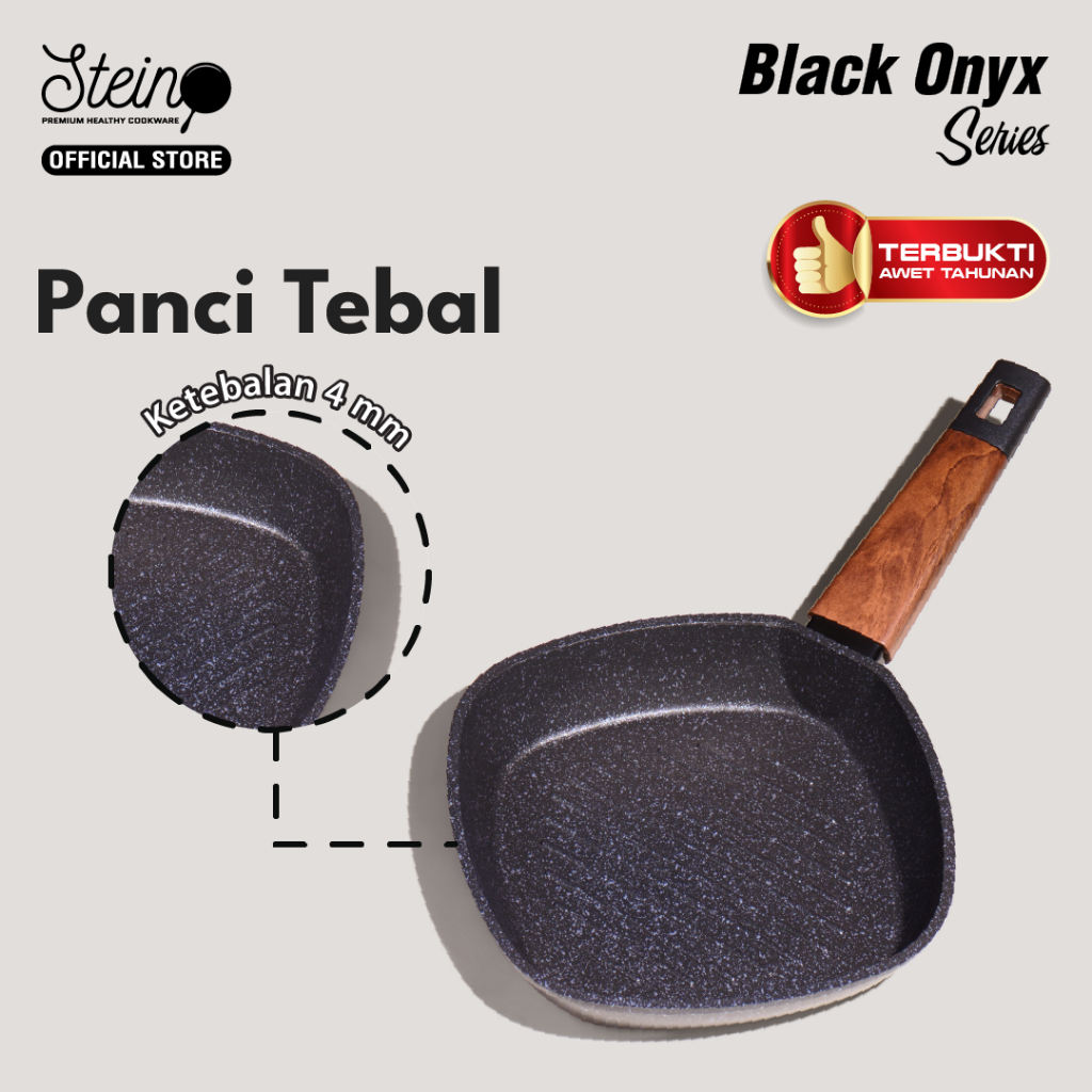 STEIN Onyx Grill Pan (Panci Granite Pemanggang)- 20cm