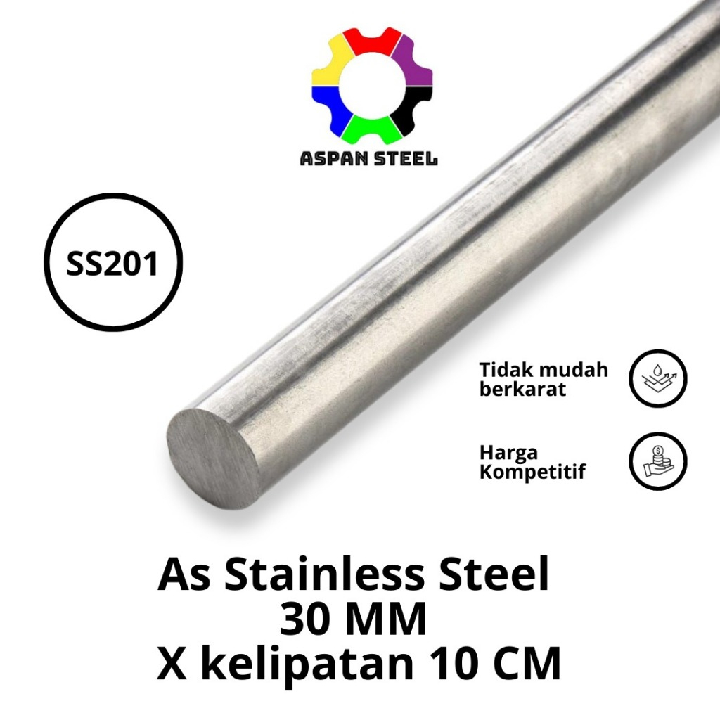 As 30 mm stainless steel 201
