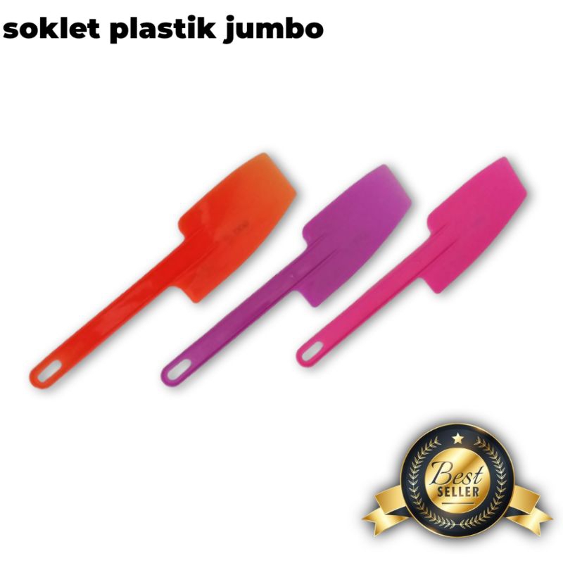 SOLET PLASTIK TEBAL / OLESAN SPATULA KUE JUMBO