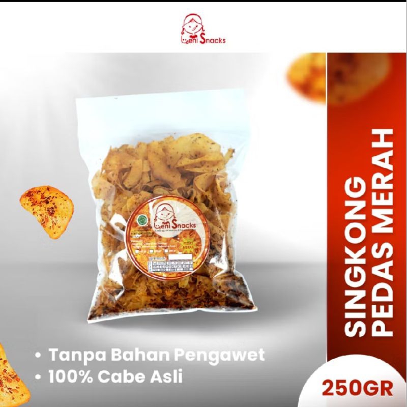

Leni Snacks Keripik Singkong Pedes Merah