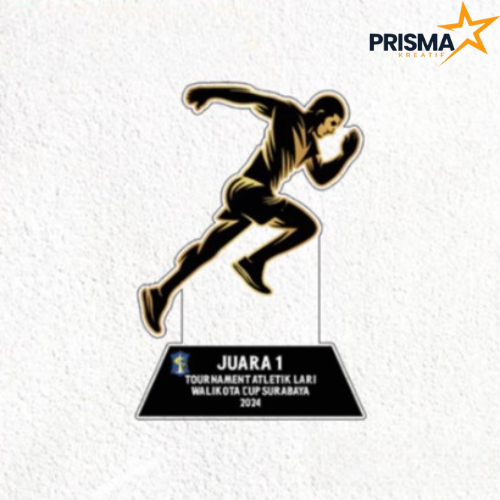 Piala Lomba Lari Piala Lomba Atletik Plakat Lari Plakat Lomba Lari Akrilik Custom