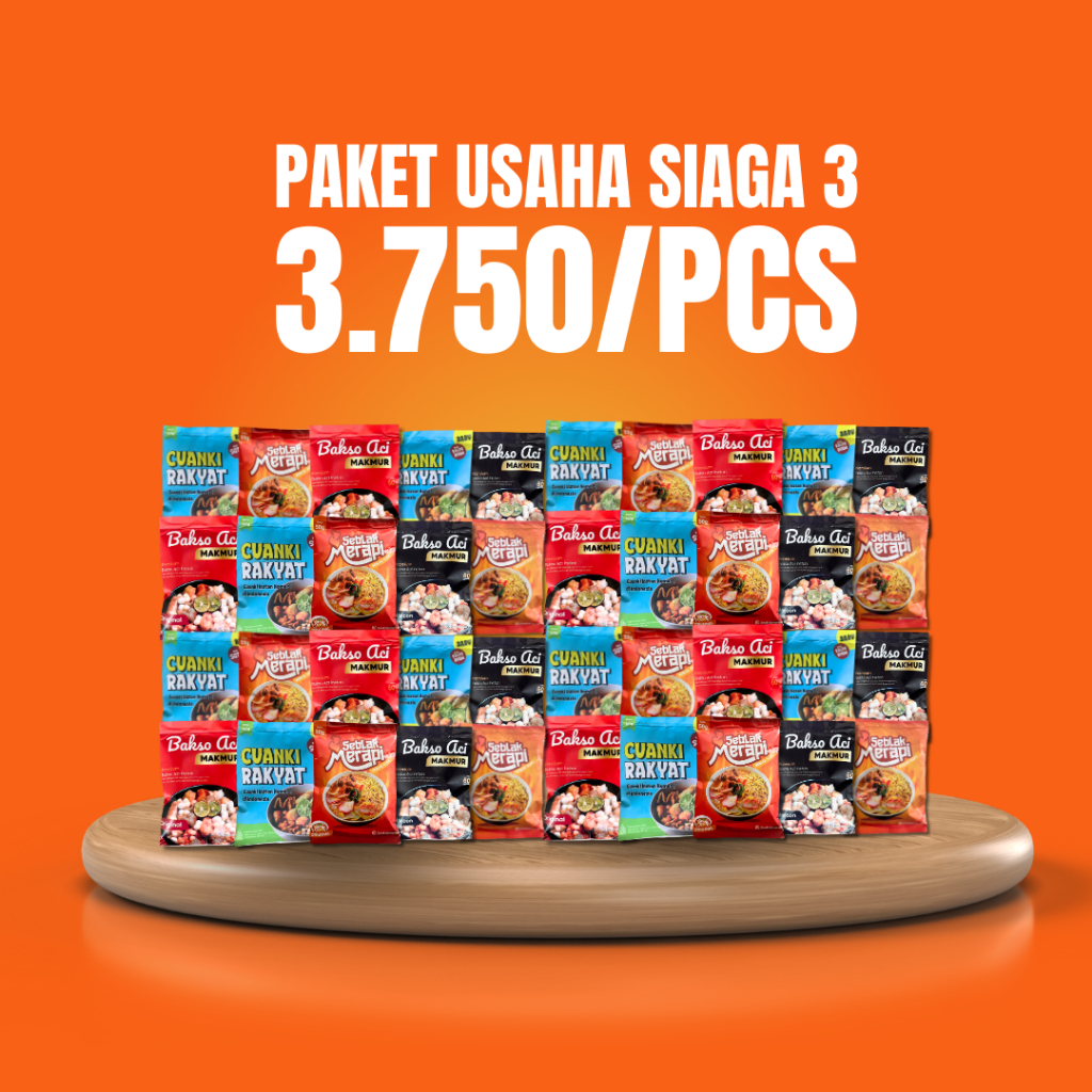 

(40 Pcs) Paket Usaha Seblak Merapi, Cuanki Rakyat, Bakso Aci Makmur Instan Praktis Baso Aci
