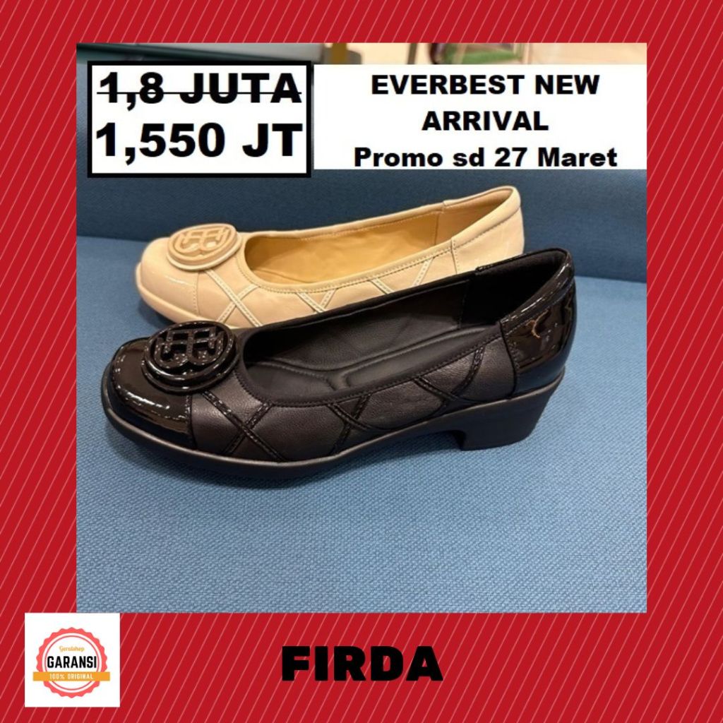 Sepatu heels wanita Everbest FIRDA original SALE