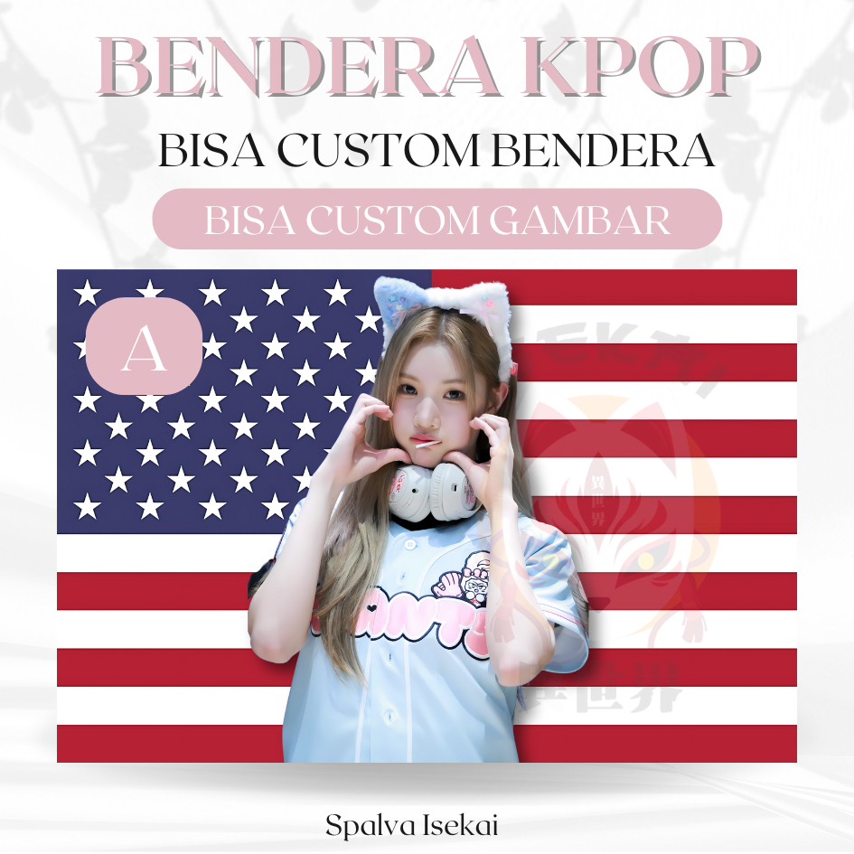 Bendera KPOP JUUN H2H HEARTS2HEARTS / KPOP Flag / BENDERA AMERIKA KPOP / KPOP Tapestry / Tapestri Kp