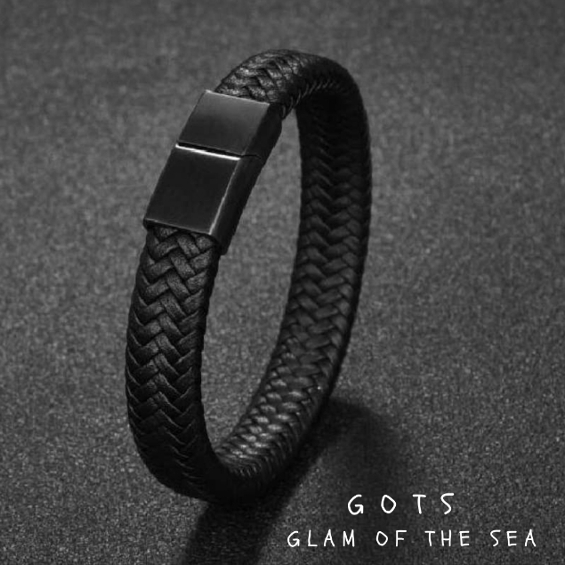 GOTS - Gelang Kulit Leather Magnetic Pria