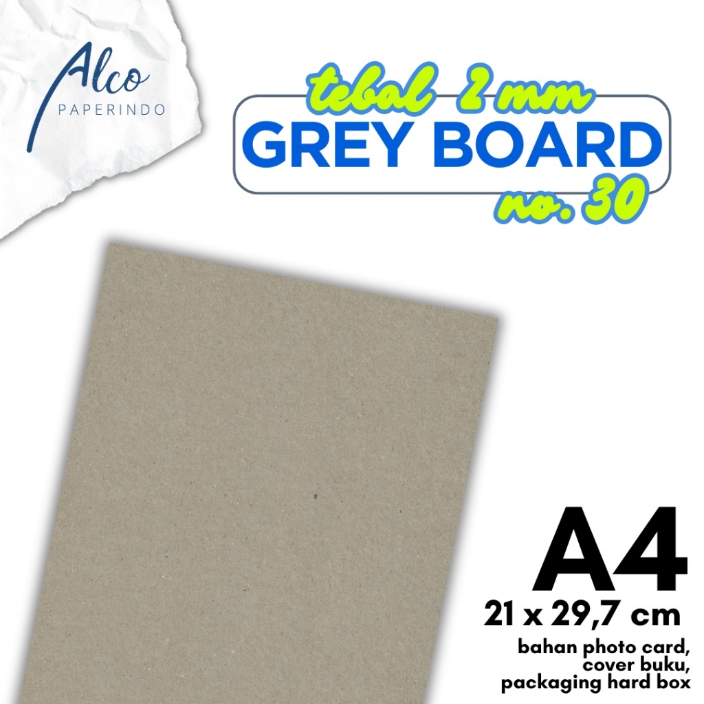 

Grey Board Karton Abu no. 30 ukuran A4 21x29.7 cm
