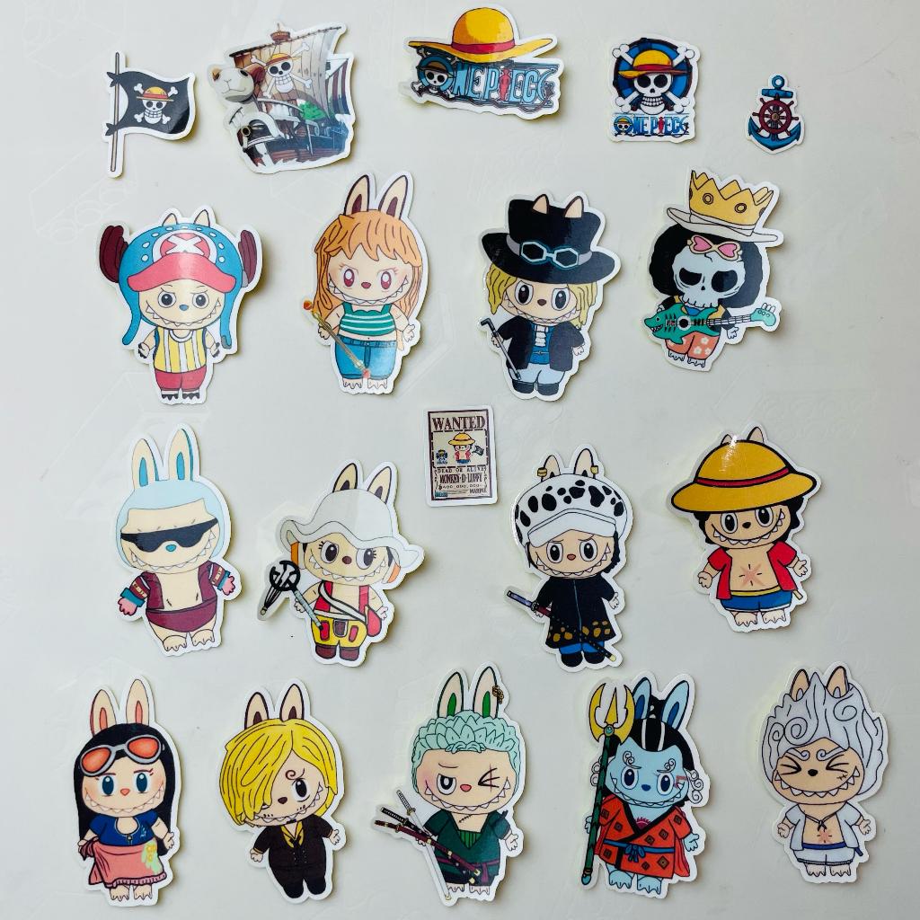 

Sticker Labubu One Piece 19 pcs Sudah di laminasi dan digunting Tinggal Tempel