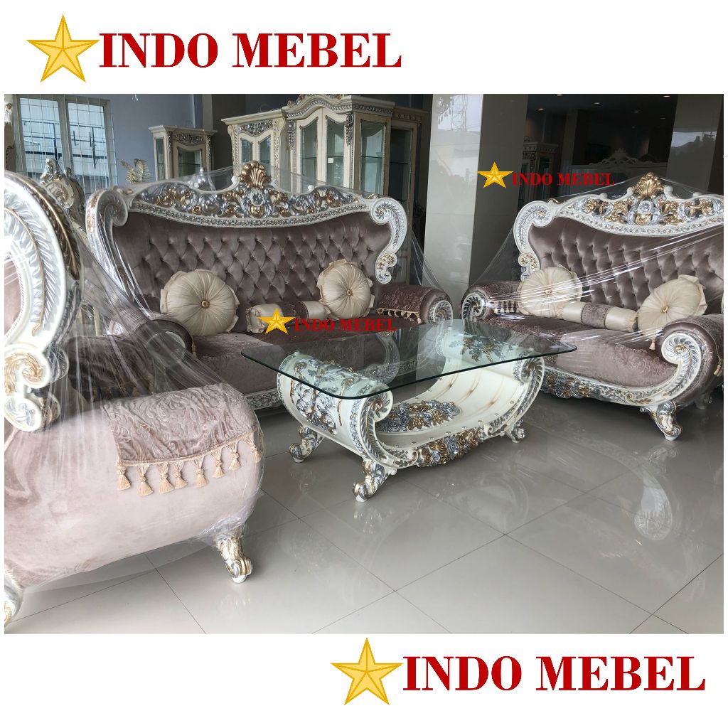 Sofa ukir classic mewah/sofa SULTAN ready makassar promo murah