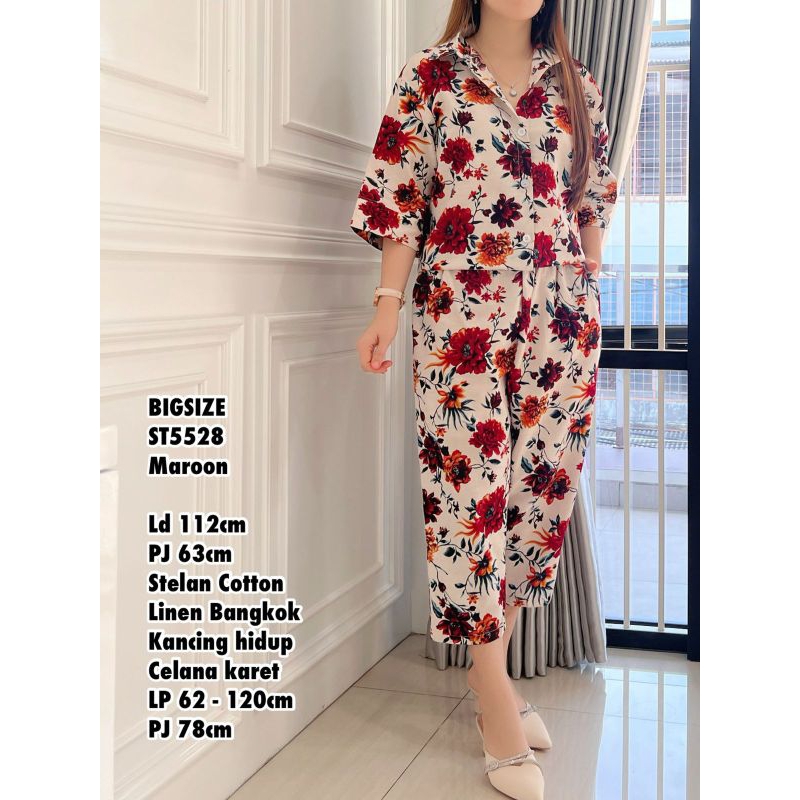 ST5528 Setelan Katun Bangkok Jumbo Ld 112
