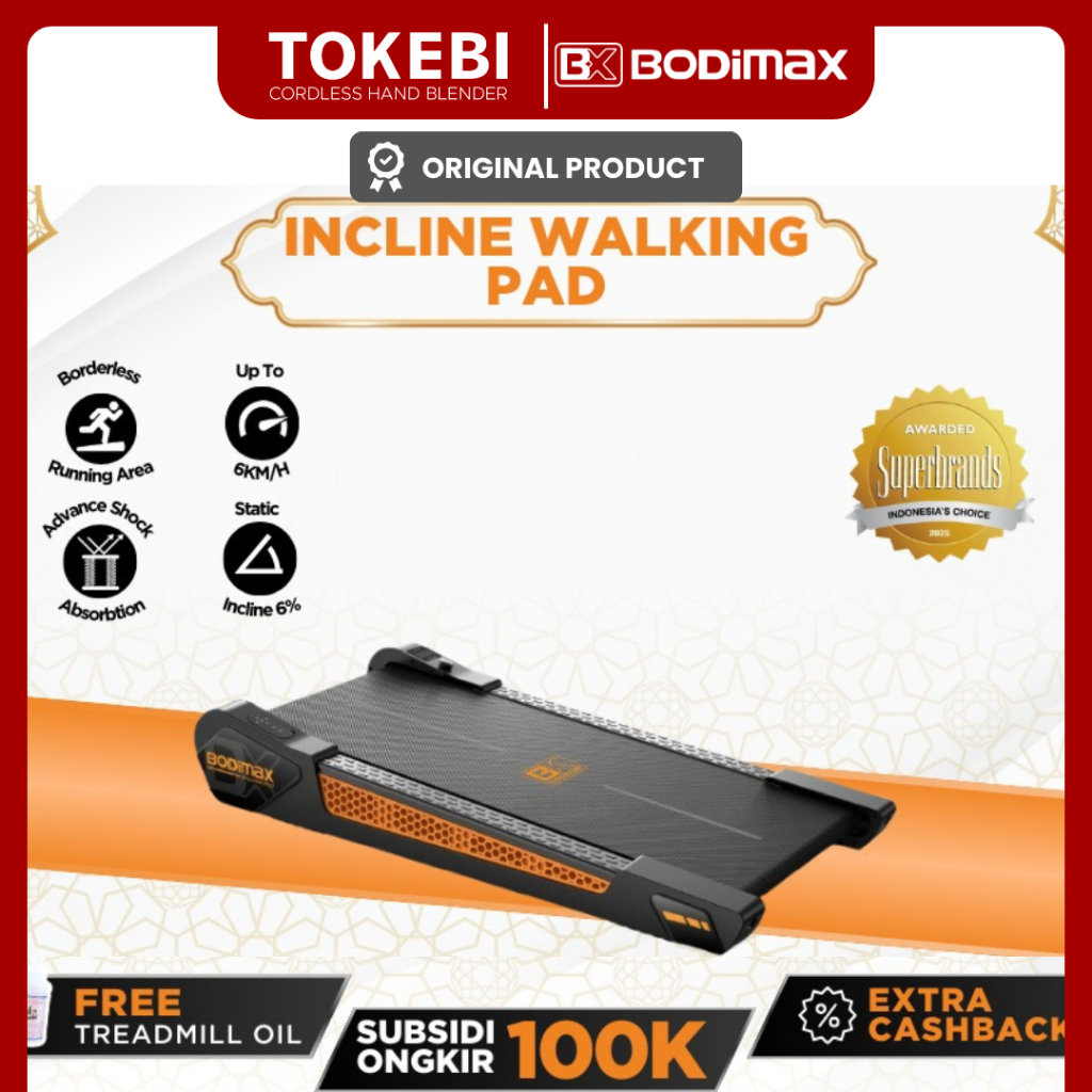 BODIMAX WALKING PAD INCLINE/ WALKING PAD / TREADMILL / TREADMIL INCLINE/ ALAT OLAHRAGA