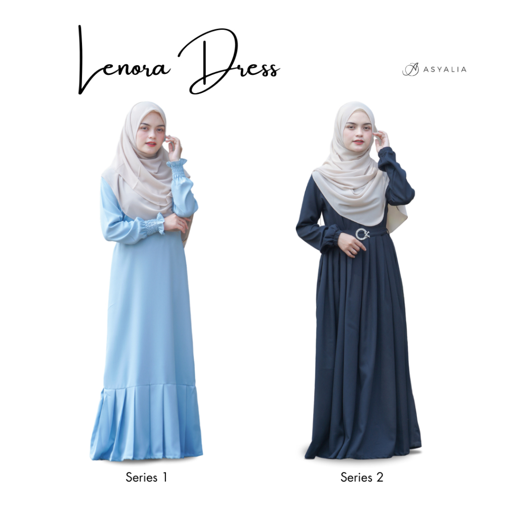 DRESS LENORA SERIES / DRESS GAMIS BUSUI / DRESS GAMIS WISUDA / DRESS GAMIS CUSTOM / DRESS ASYALIA / 