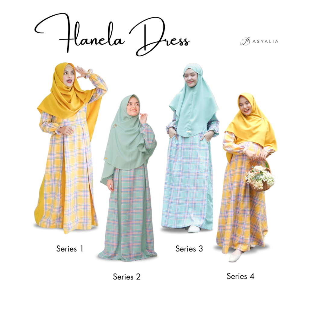 DRESS FLANELA SERIES / DRESS GAMIS BUSUI / DRESS GAMIS WISUDA / DRESS GAMIS CUSTOM / DRESS ASYALIA