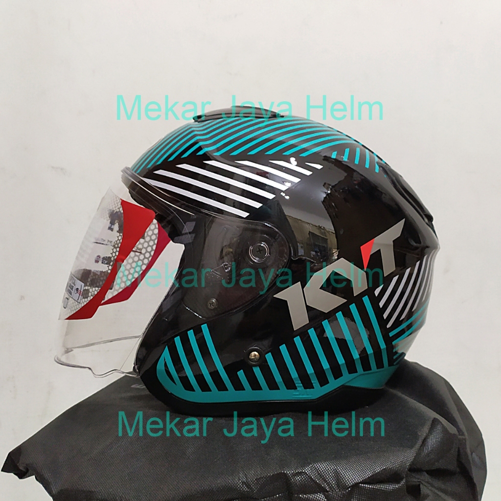 Helm KYT KYOTO R MOTIF #4 BLACK - GREEN