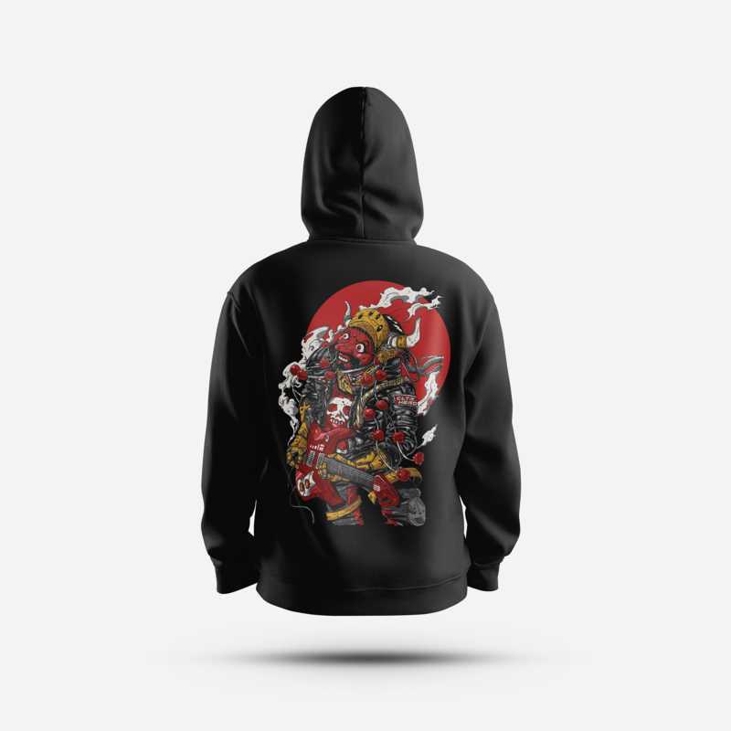 HOODIE CULTURE HERO DISTORSI Wayang Jawa Musik Gitar Band Pria Budaya Fleece Authentic Distro Keren